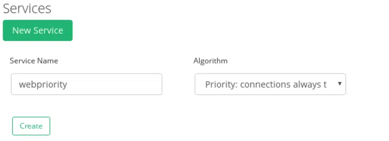 create GSLB service with priority