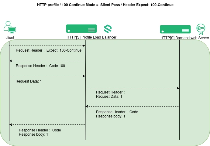 Expect 100 continue behaviour Silent Pass