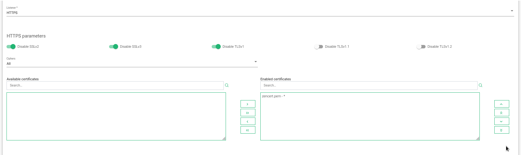 How to change the Listener to HTTPS mode