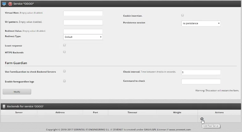 odoo add real servers