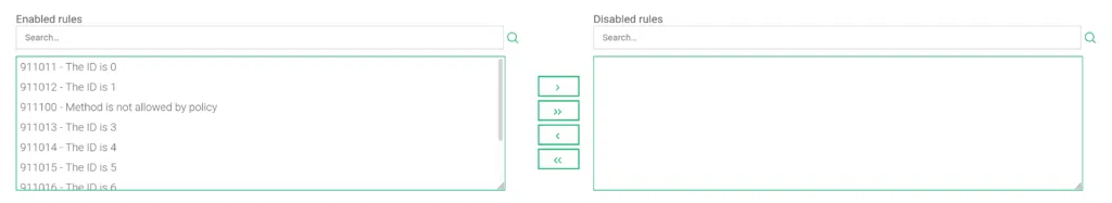 idps disable rulesets