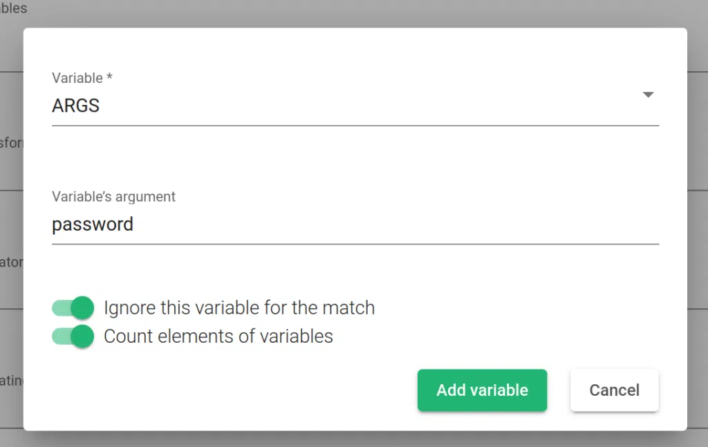idps conditions ignore variable