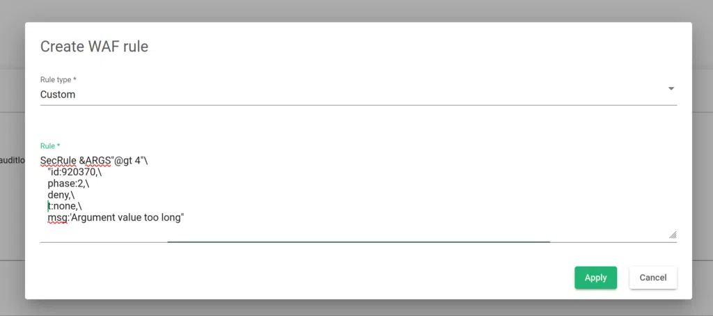 Skudonet ipds creating rule custom