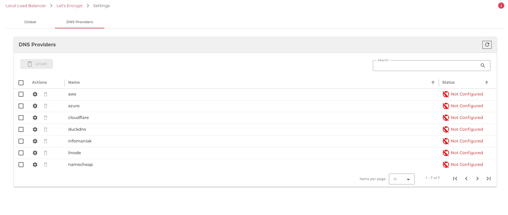 DNS providers for Let’s Encrypt Certificate Management
